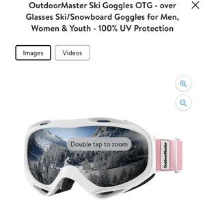 NWOT snowboarding skiing pink and white insulated goggles